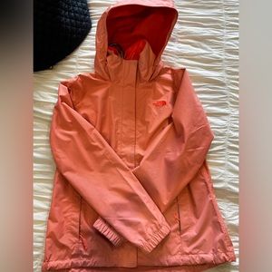 Northface rain jacket -pink